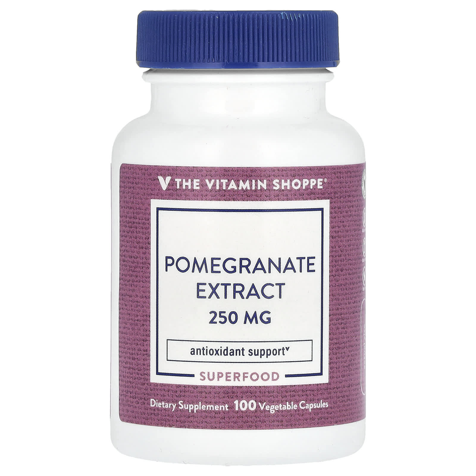 The Vitamin Shoppe, Pomegranate Extract, 250 mg, 100 Vegetable Capsules - Image 1