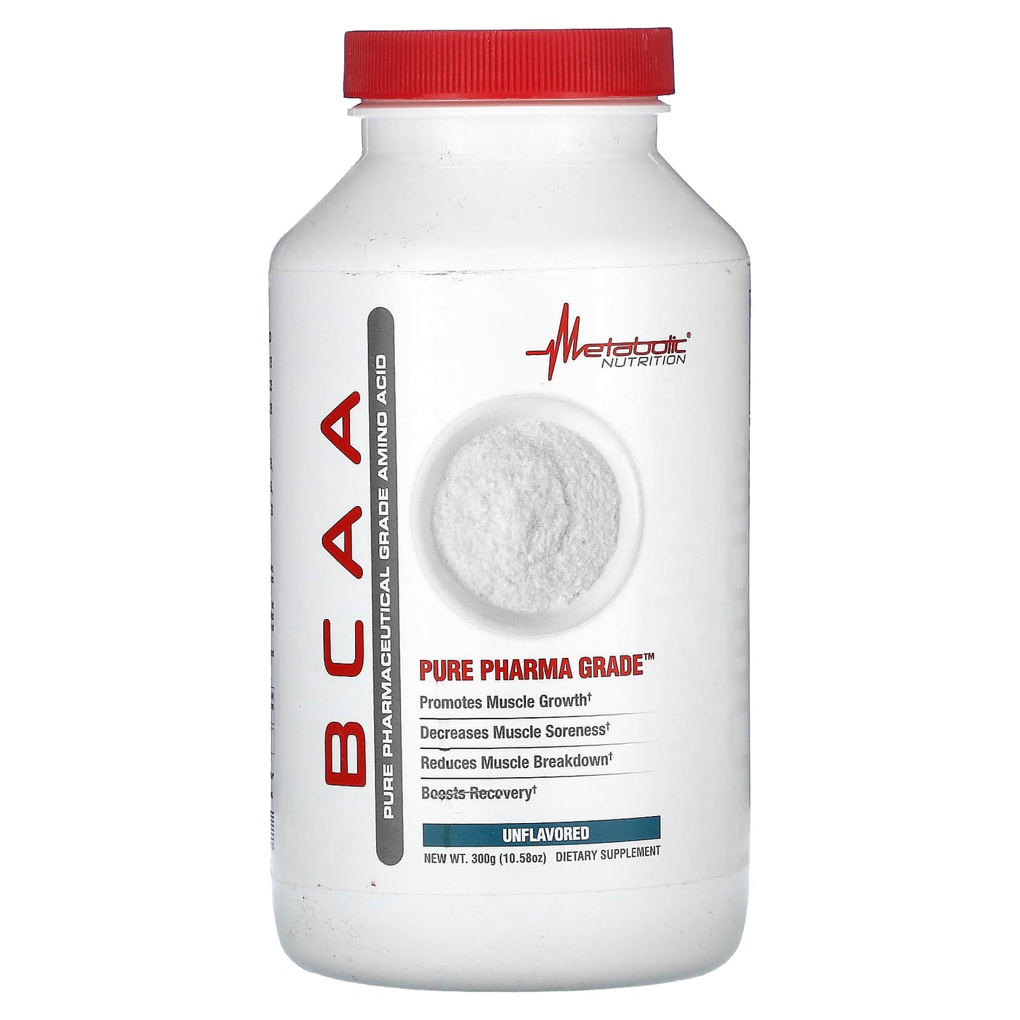 Metabolic Nutrition, BCAA, Unflavored , 10.58 oz (300 g) - Image 1