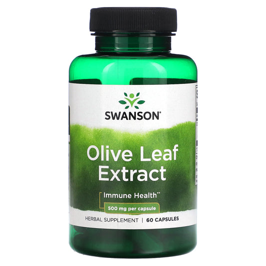 Swanson, Olive Leaf Extract , 500 mg , 60 Capsules - Image 1