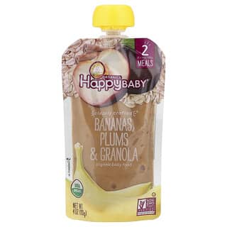 Happy Family Organics Organic Baby Food, 6+ Months, Banana, Plum, Granola
