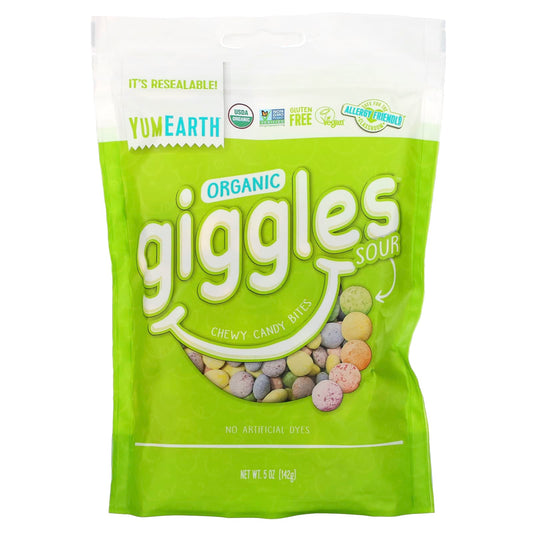 YumEarth, Organic Giggles, Sour, 5 oz (142 g) - Image 1