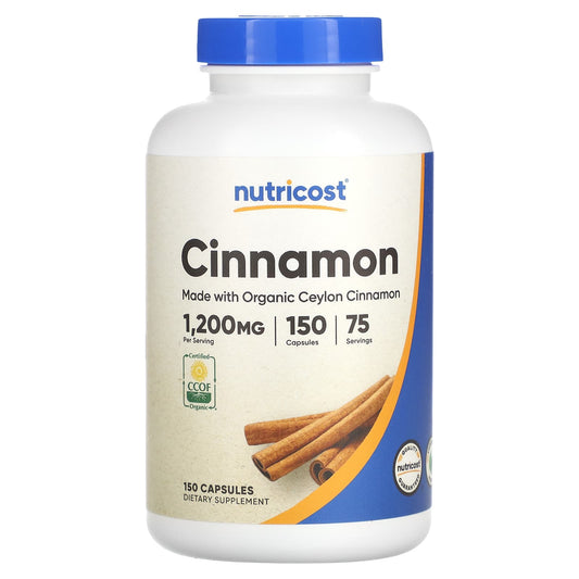 Nutricost, Cinnamon, 150 Capsules (600 mg per Capsule) - Image 1