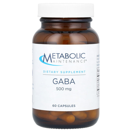 Metabolic Maintenance, GABA, 500 mg, 60 Capsules - Image 1
