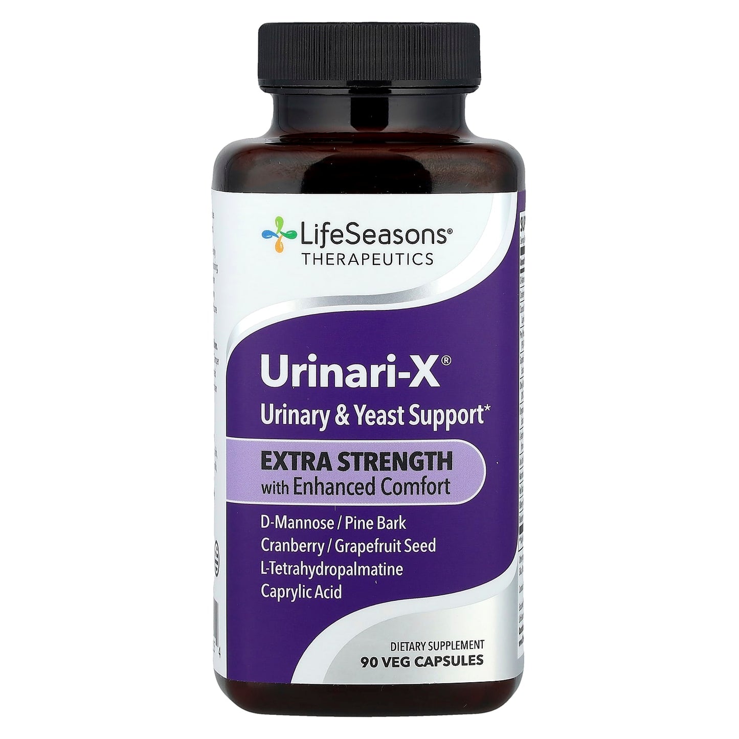 LifeSeasons, Therapeutics, Urinari-X® Urinary & Yeast Support, Extra Strength, 90 Veg Capsules - Image 1