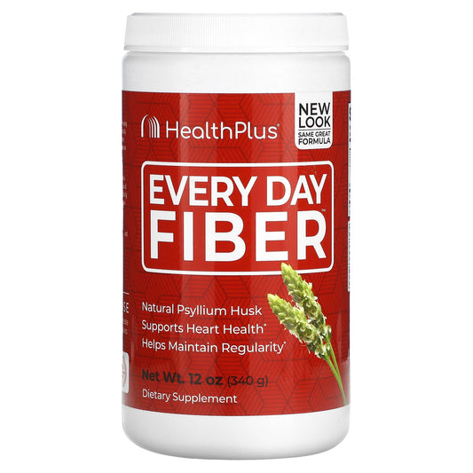 Daily Fiber Supplement by Health Plus - Natural Psyllium Husk for Heart Health - Image 1