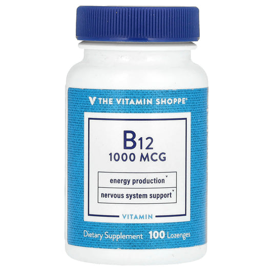 The Vitamin Shoppe, Vitamin B12, 1,000 mcg, 100 Lozenges - Image 1