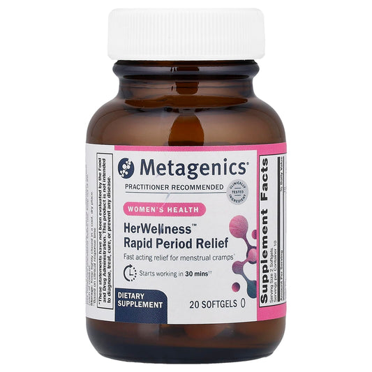 Metagenics, HerWellness™ Rapid Period Relief, 20 Softgels - Image 1
