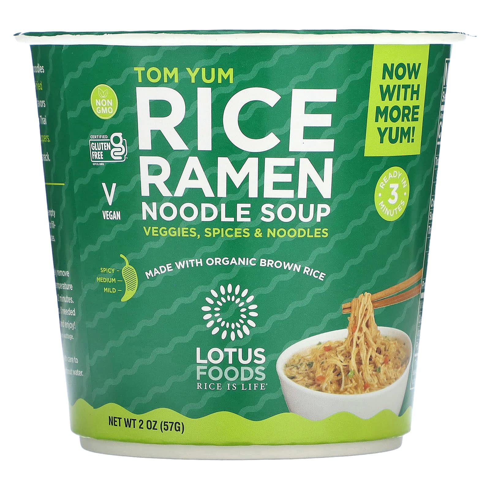 Lotus Foods, Rice Ramen Noodle Soup, Tom Yum, 2 oz (57 g) - Image 1