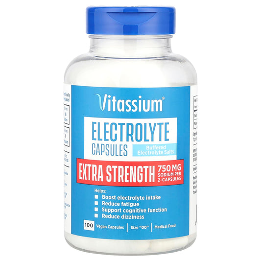 Vitassium, Electrolyte Capsules, Extra Strength, Size "00", 100 Vegan Capsules - Image 1