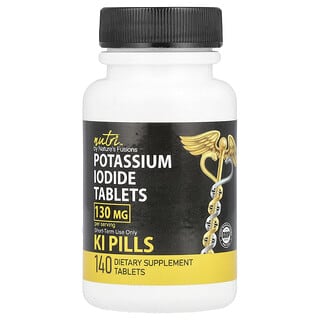 Nutri Potassium Iodide Tablets 140 Count for Thyroid Support