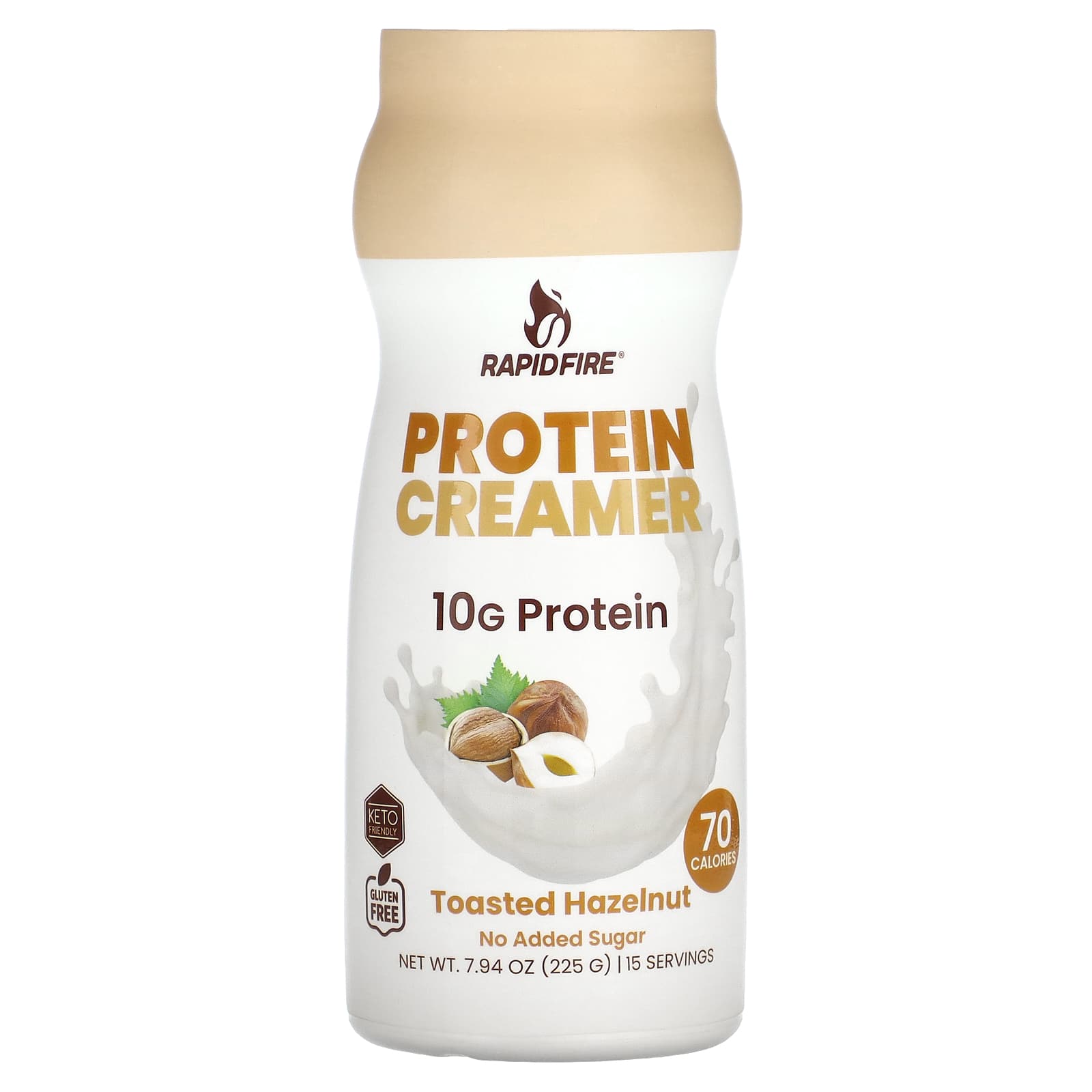 RAPIDFIRE, Protein Creamer, Toasted Hazelnut , 7.94 oz (225 g) - Image 1