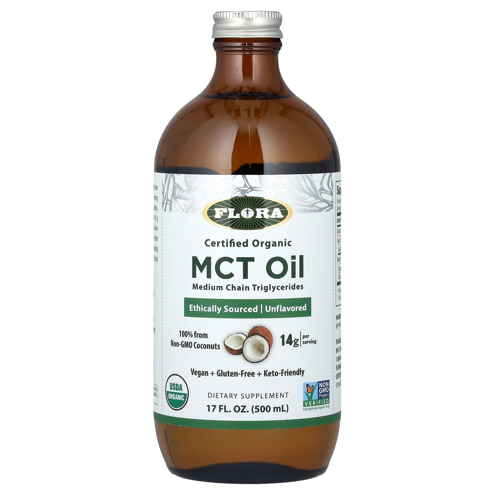 Certified Organic MCT Oil for Sustained Energy from Flora - Image 1