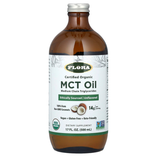 Certified Organic MCT Oil for Sustained Energy from Flora - Image 1