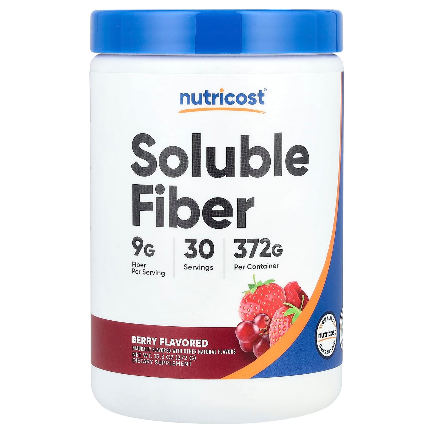 Nutricost, Soluble Fiber, Berry, 13.3 oz (372 g) - Image 1