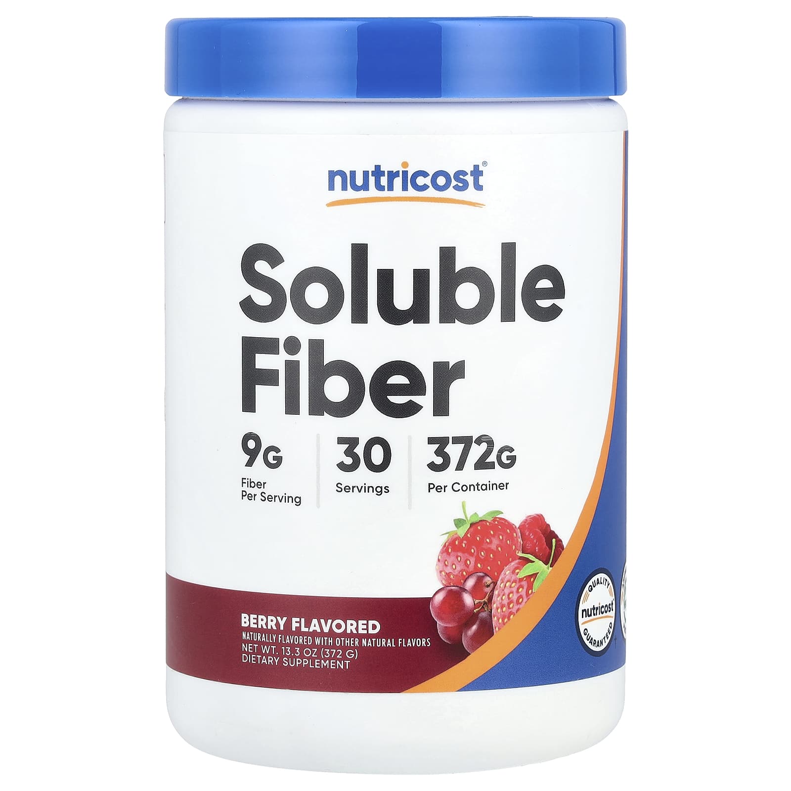 Nutricost, Soluble Fiber, Berry, 13.3 oz (372 g) - Image 1