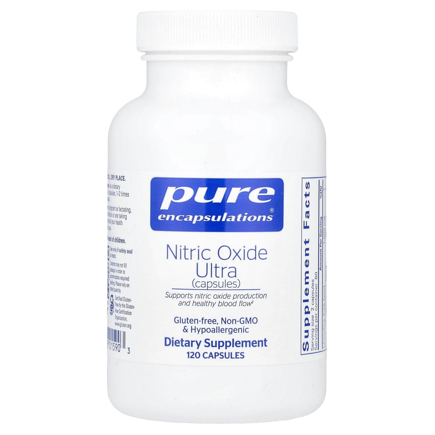 Pure Encapsulations, Nitric Oxide Ultra, 120 Capsules - Image 1