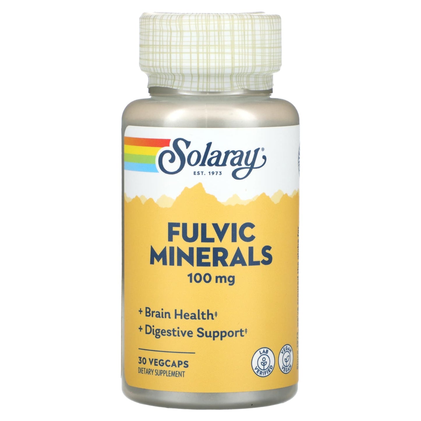 Solaray, Fulvic Minerals, 100 mg, 30 VegCaps - Image 1