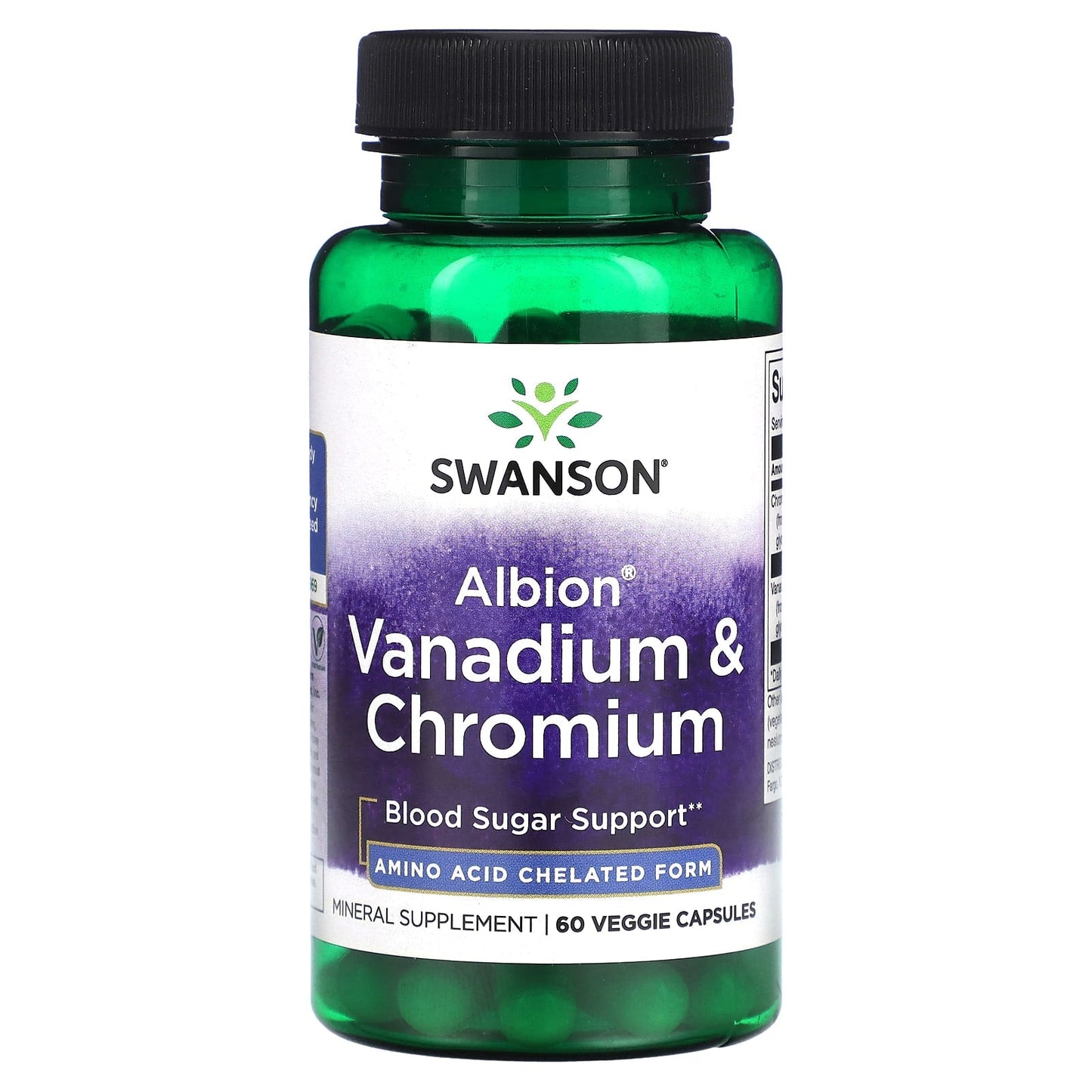 Swanson, Albion Vanadium & Chromium, 60 Veggie Capsules - Image 1