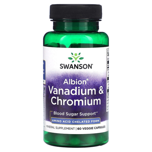 Swanson, Albion Vanadium & Chromium, 60 Veggie Capsules - Image 1