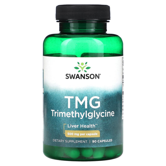 Swanson, TMG Trimethylglycine, 500 mg, 90 Capsules - Image 1
