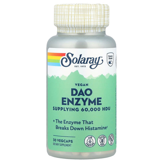 Solaray, Vegan DAO Enzyme, 4.2 mg, 30 VegCaps - Image 1