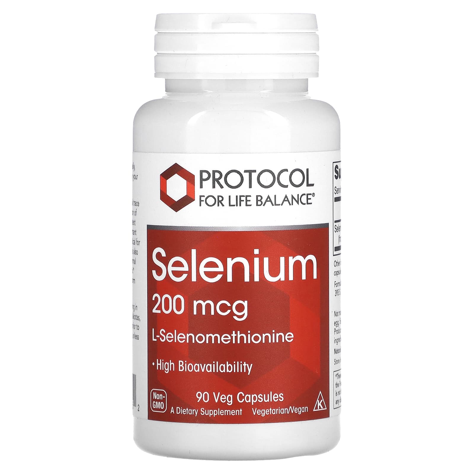 Protocol for Life Balance, Selenium, 200 mcg, 90 Veg Capsules - Image 1