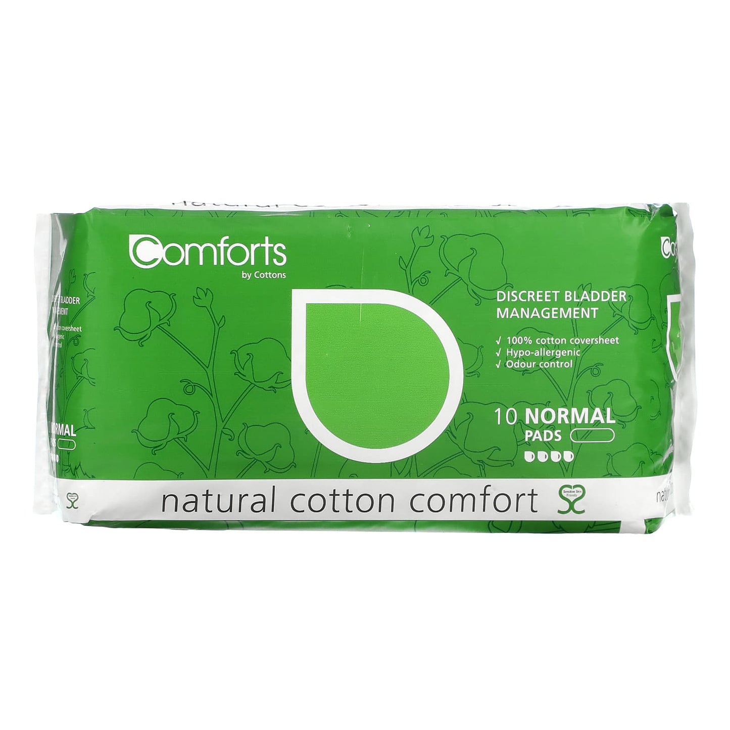 Natural Cotton Comfort Pads for Sensitive Skin - Normal Flow - Image 1