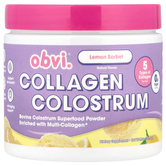 Obvi, Collagen Colostrum, Lemon Sorbet , 3.8 oz (107.5 g) - Image 1