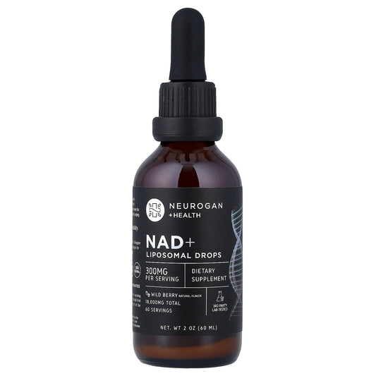 Neurogan Health, NAD+ Liposomal Drops, Wild Berry, 300 mg, 2 oz (60 ml) - Image 1