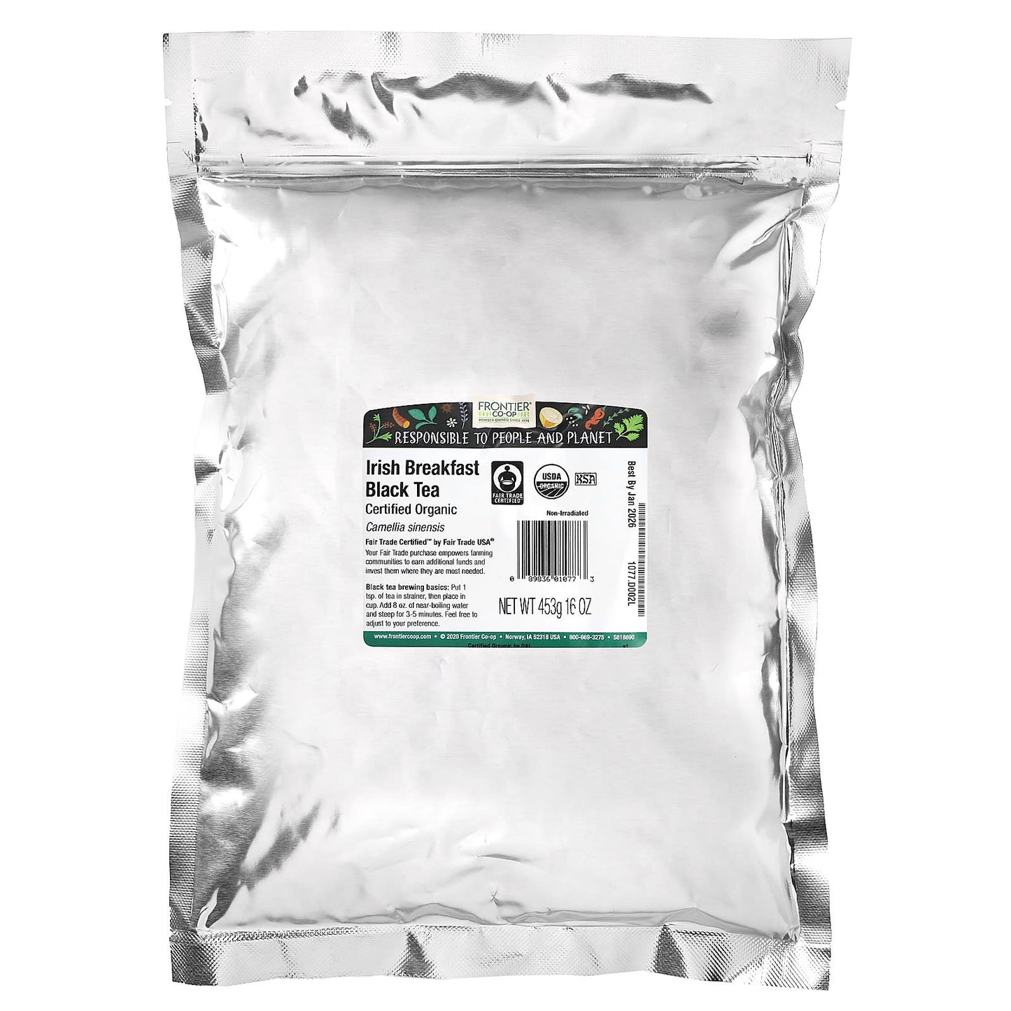 Organic Irish Breakfast Black Tea - Fair Trade & USDA Organic, 16 oz - Image 2