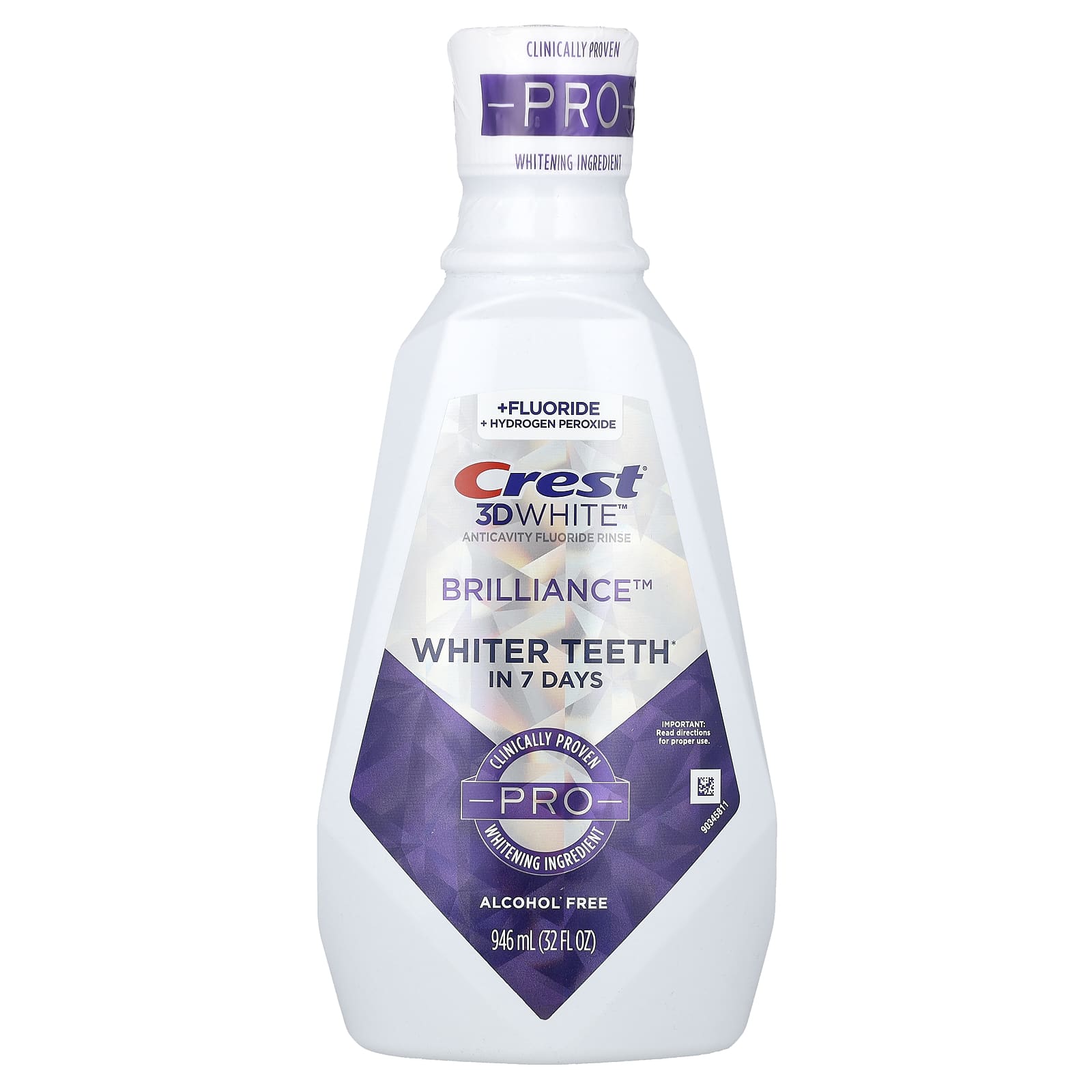 Crest 3D White Anticavity Fluoride Mouthwash for Whiter Teeth & Stronger Enamel - Image 1