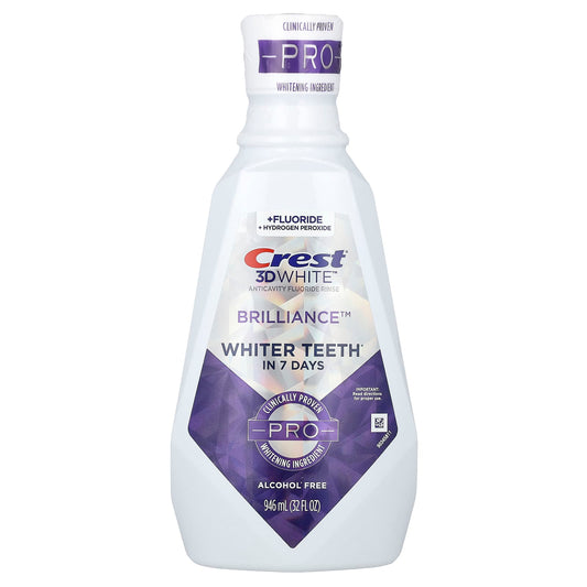 Crest 3D White Anticavity Fluoride Mouthwash for Whiter Teeth & Stronger Enamel - Image 1