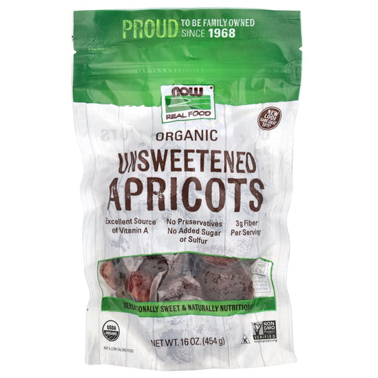 NOW Foods, Organic Unsweetened Apricots, 16 oz (454 g) - Image 1