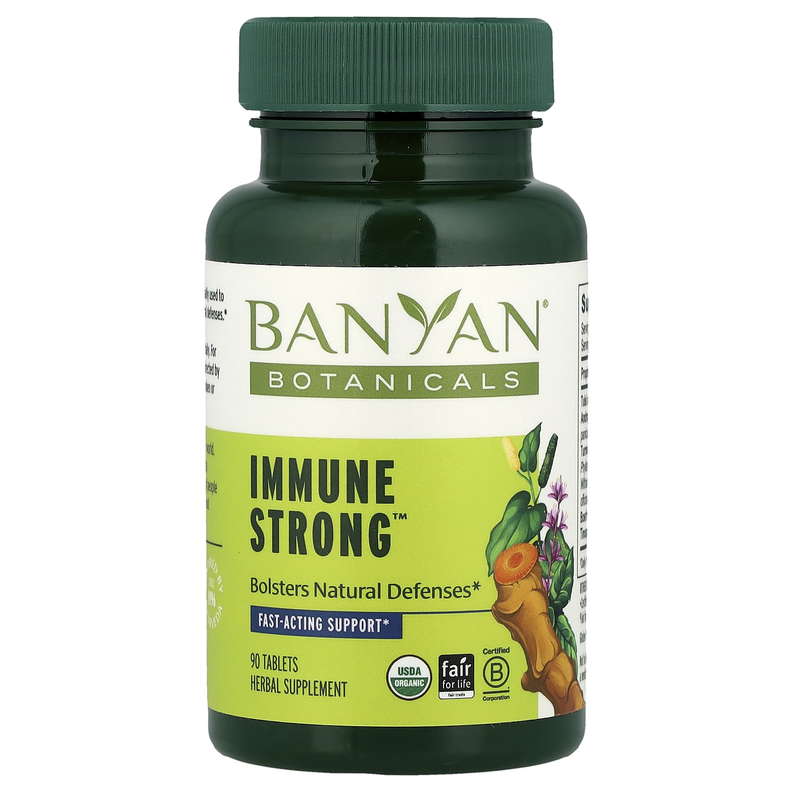 Banyan Botanicals Immune Strong USDA Organic 90 Tablets - Image 1