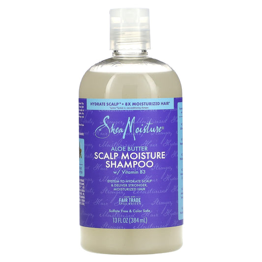SheaMoisture, Scalp Moisture Shampoo, Aloe Butter, 13 fl oz (384 ml) - Image 1