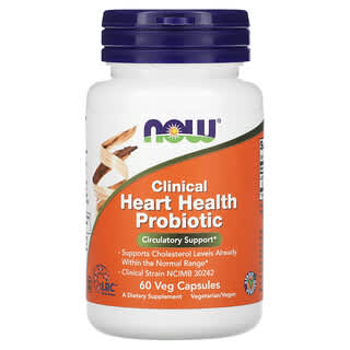 NOW Foods Clinical Heart Health Probiotic - Supports Cholesterol Levels & Immune