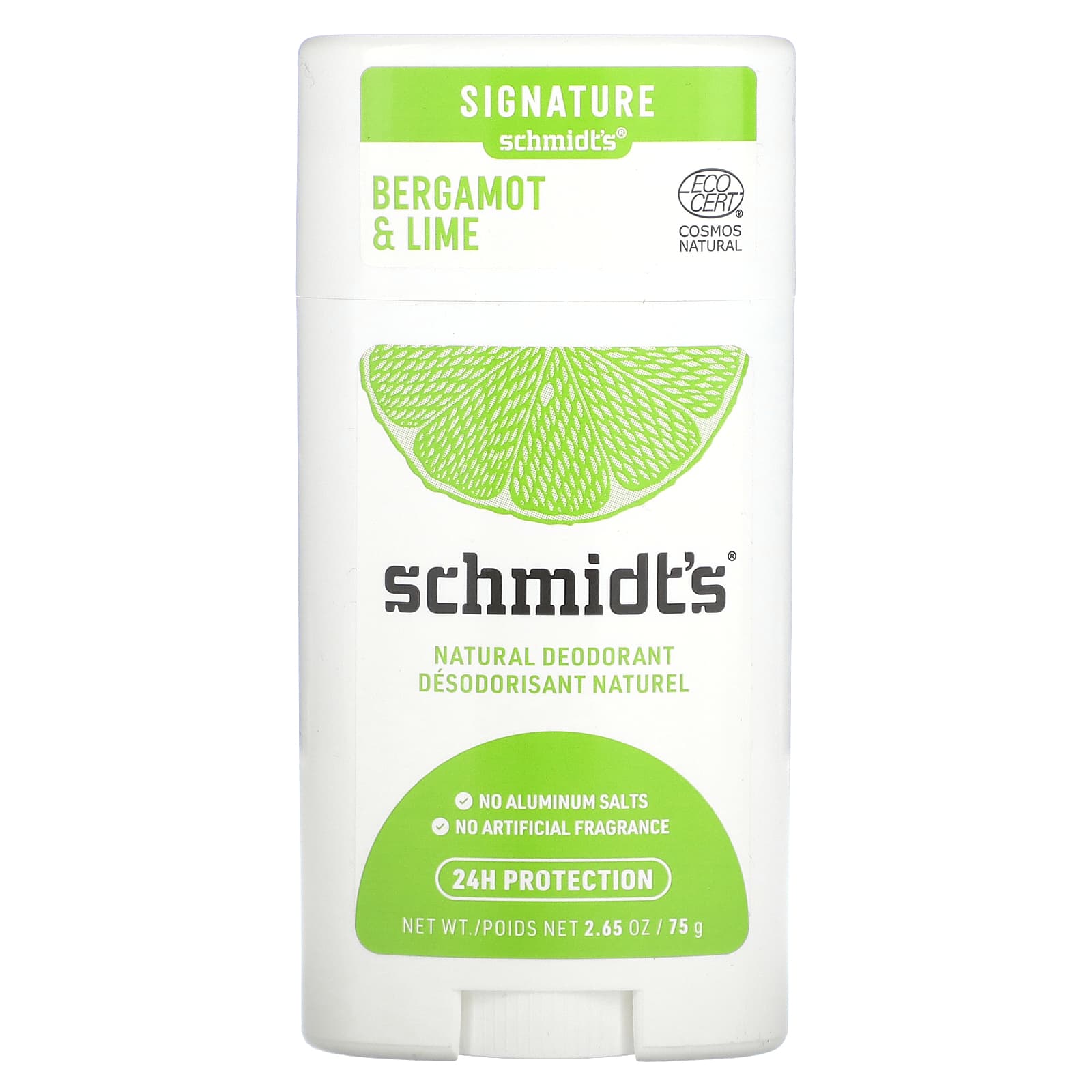 Schmidt's, Natural Deodorant, Bergamot & Lime, 2.65 oz (75 g) - Image 1