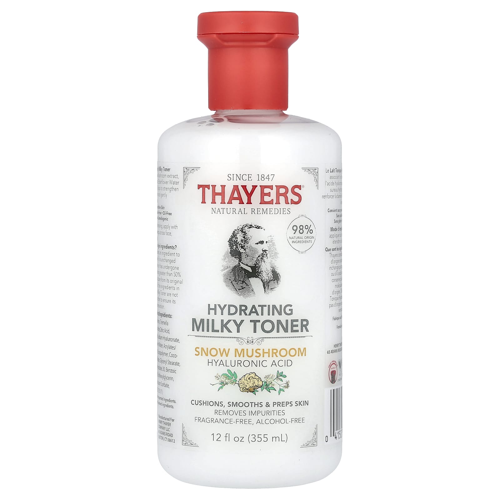 Thayers, Hydrating Milky Toner, Snow Mushroom, Alcohol-Free, Fragrance Free, 12 fl oz (355 ml) - Image 1