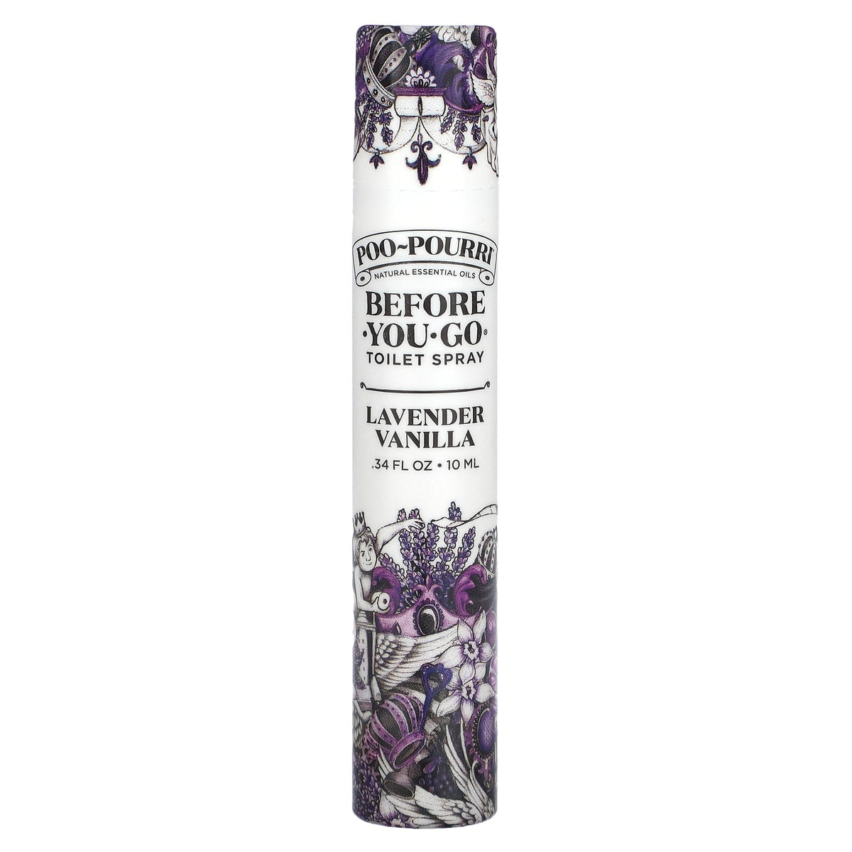 Poo-Pourri, Before-You-Go® Toilet Sprays, Lavender Vanilla, 0.34 fl oz (10 ml) - Image 1