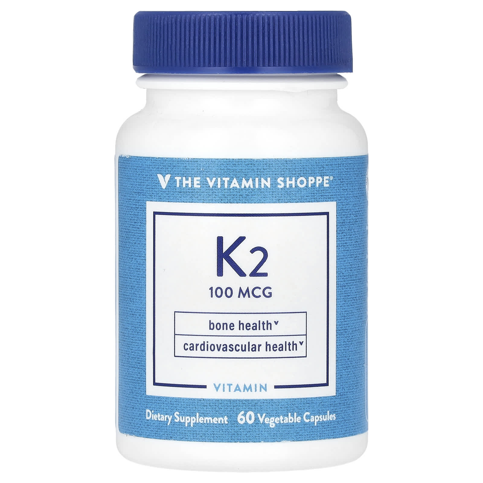 The Vitamin Shoppe, Vitamin K2, 100 mcg, 60 Vegetable Capsules - Image 1