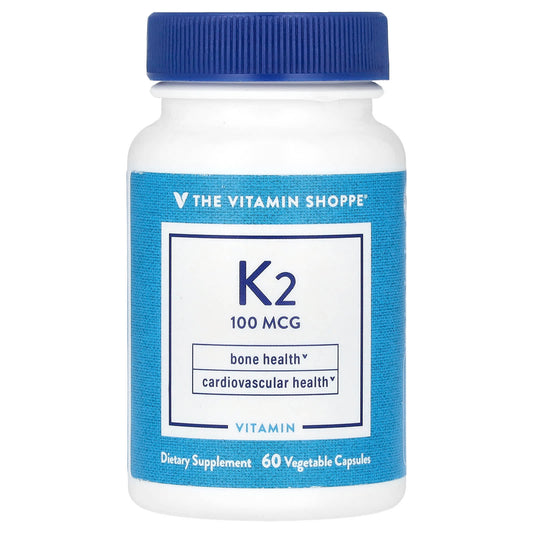 The Vitamin Shoppe, Vitamin K2, 100 mcg, 60 Vegetable Capsules - Image 1