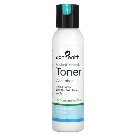 Zion Health, Ancient Minerals Toner, Cucumber, 4 fl oz (120 ml) - Image 1
