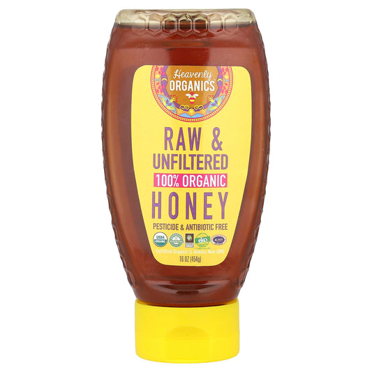 Heavenly Organics 100% Organic Raw Honey, 16 oz - Image 1