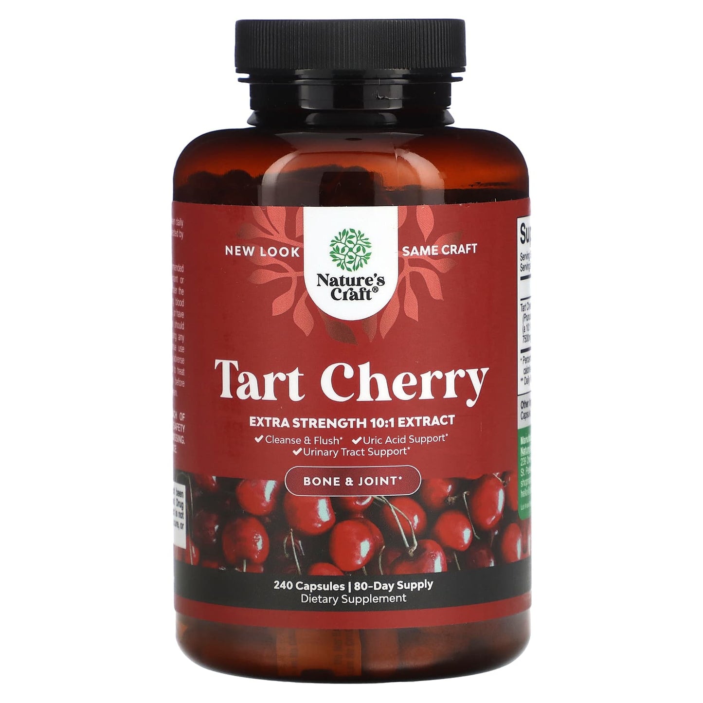 Nature's Craft, Tart Cherry, 240 Capsules (250 mg per Capsule) - Image 1