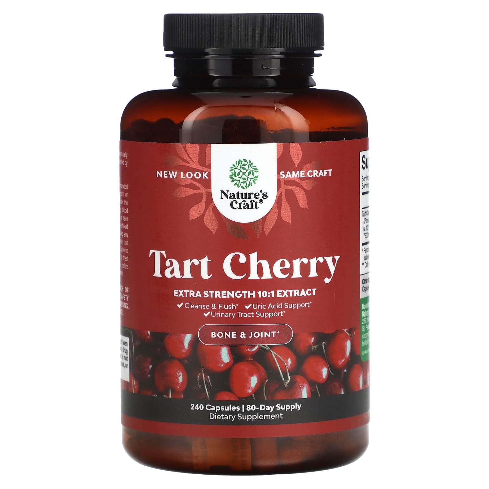Nature's Craft, Tart Cherry, 240 Capsules (250 mg per Capsule) - Image 1