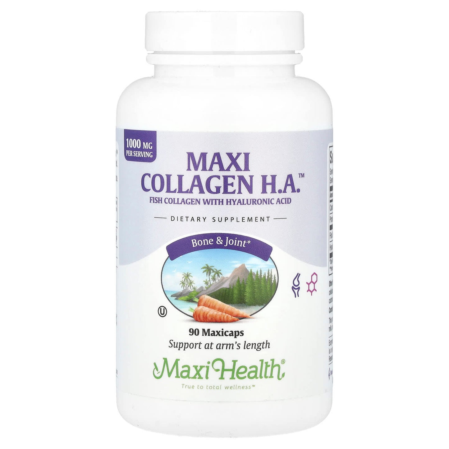 Maxi Health, Maxi Collagen H.A.™, 1,000 mg, 90 Maxicaps (333 mg per Capsule) - Image 1