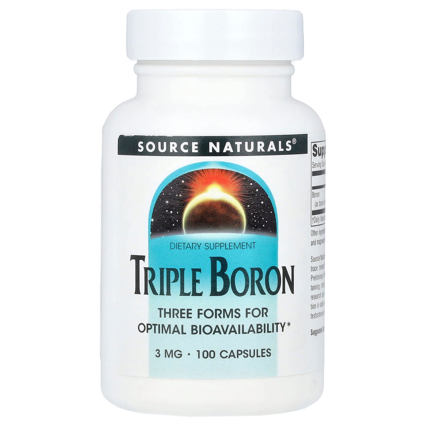 Source Naturals, Triple Boron , 3 mg, 100 Capsules - Image 1