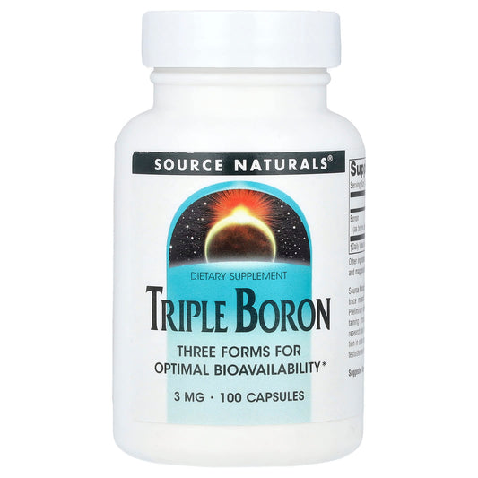 Source Naturals, Triple Boron , 3 mg, 100 Capsules - Image 1