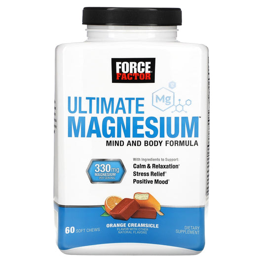 Force Factor, Ultimate Magnesium, Orange Creamsicle, 60 Soft Chews