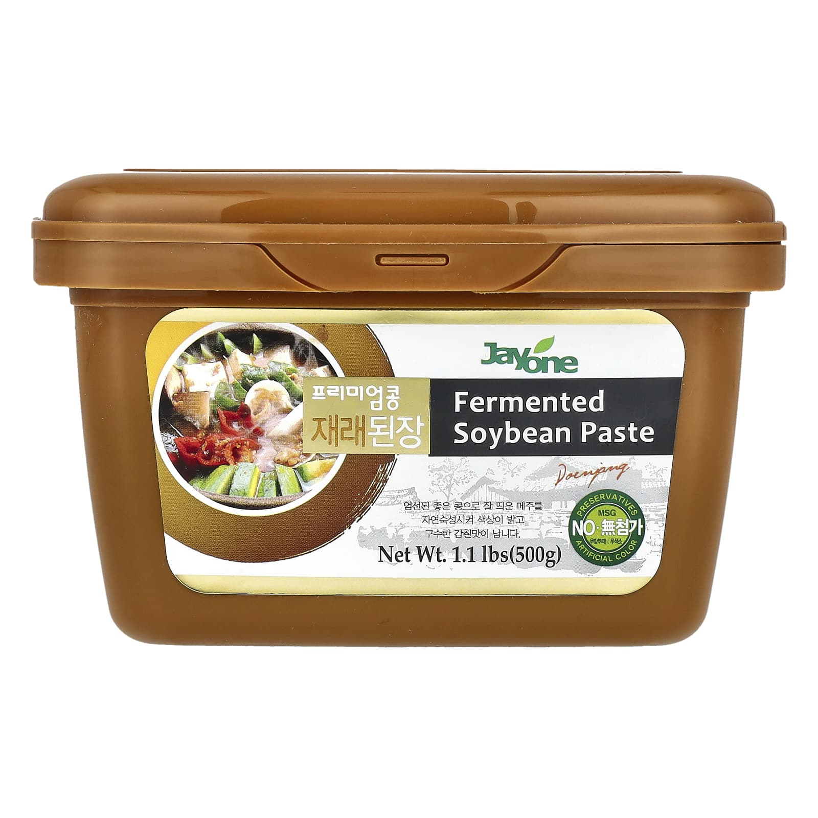 Jayone Fermented Soybean Paste, 500g, No Preservatives, MSG-Free - Image 1